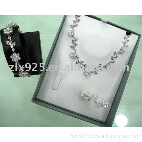 sterling silver set with CZ